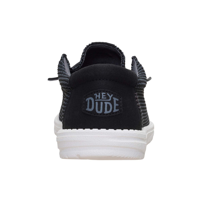 Men's Wally Stretch Jersey Shoes in Black and White