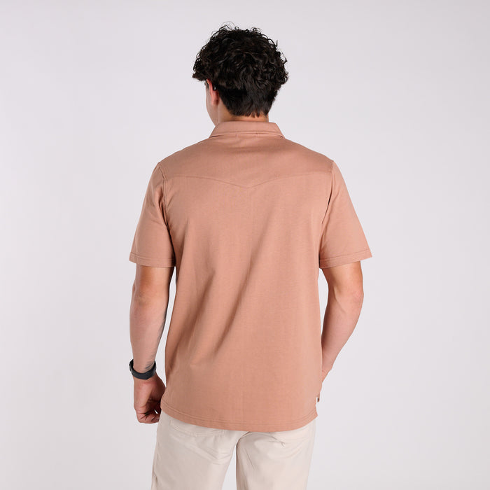Men's Western Polo in Mocha