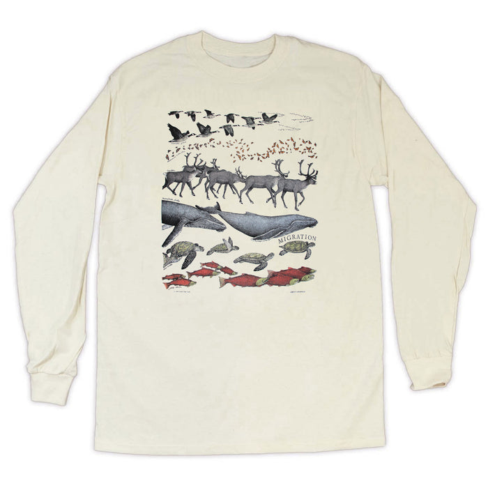 Migration Adult Natural Long Sleeve T-shirt