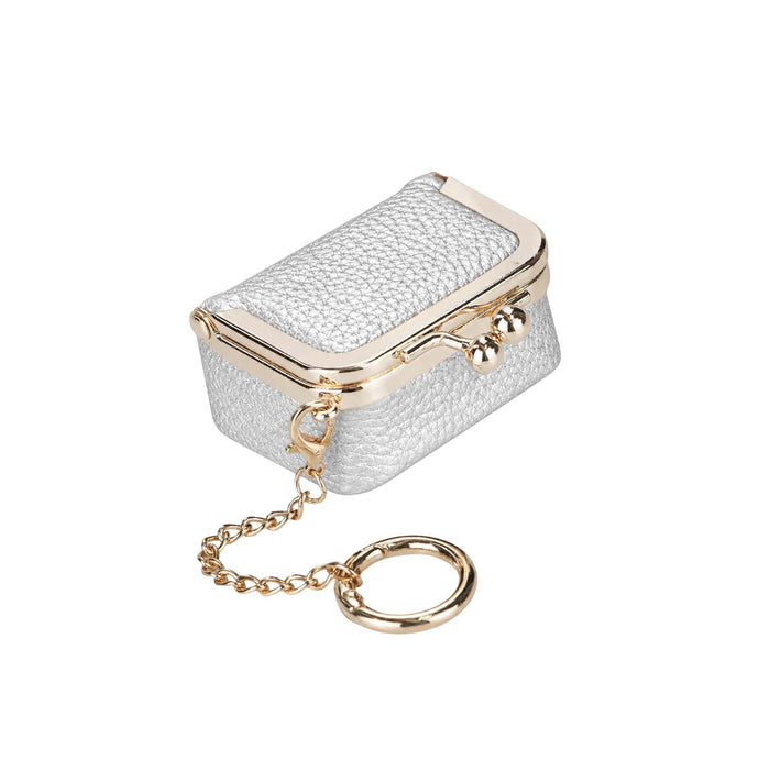 Mini Keychain Jewelry Holder in Silver