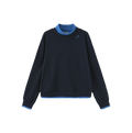 Mock Neck Trim Sweatshirt