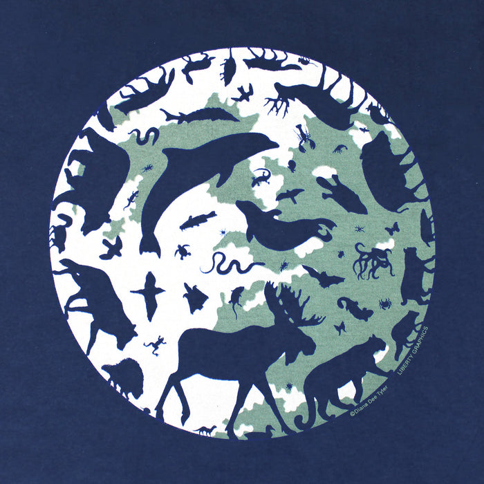 Night Animals Adult Navy Longsleeve