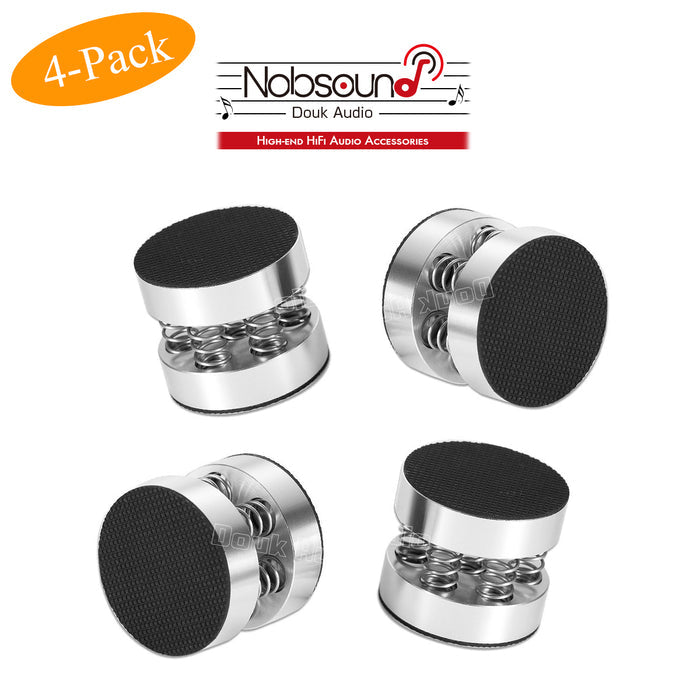 Nobsound 4PCS Aluminum Spring Speaker Spikes Pads Isolation Stand Feet Mat for HiFi Amplifier / CD Player