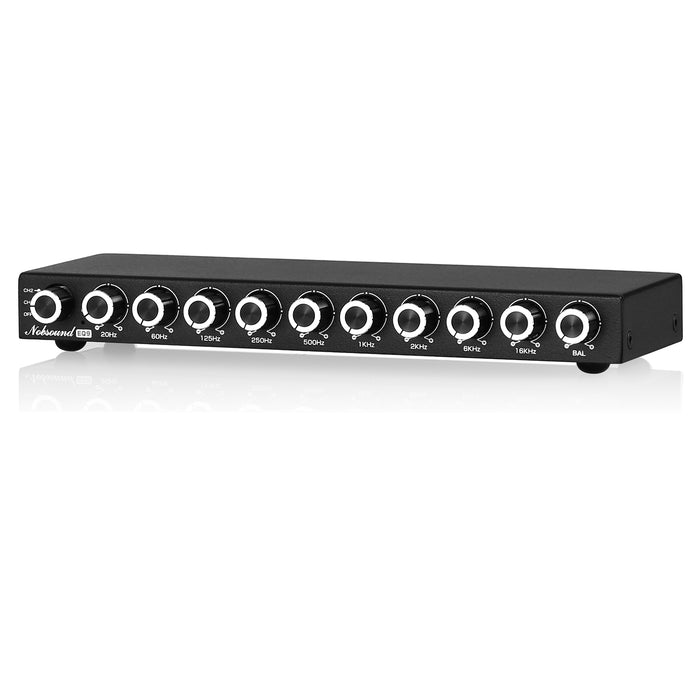 Nobsound EQ9 HiFi 9-Band Stereo EQ Preamp Analog Equalizer Audio Processor for Home/Car