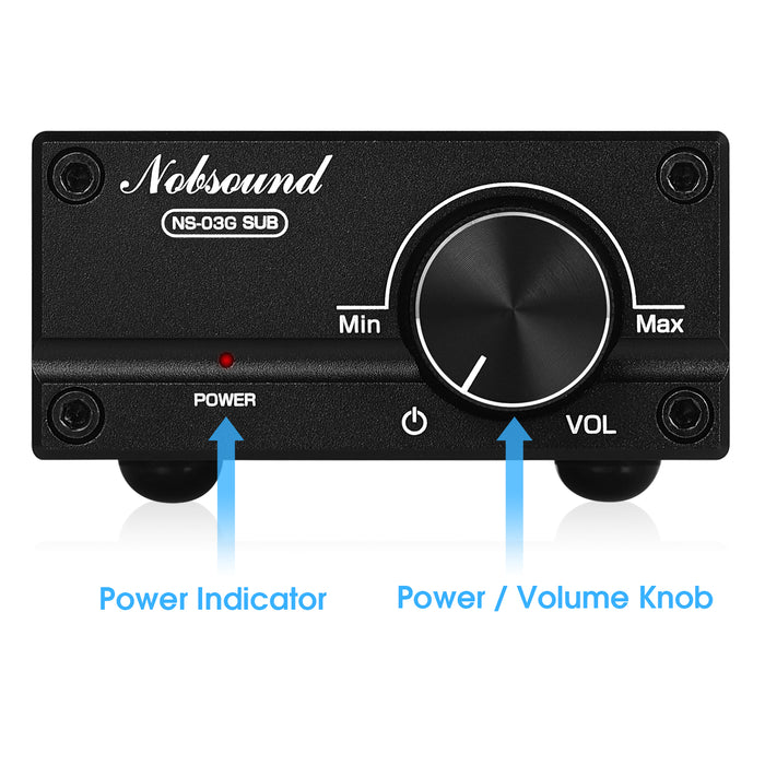 Nobsound NS-03G SUB Mini Mono Channel Digital Amplifier HiFi Home Subwoofer Power Amp 100W