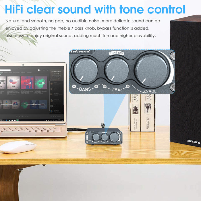 Nobsound NS-13G Mini 2.0 Channel Digital Amplifier HiFi Home Desktop Audio Amp 100W+100W