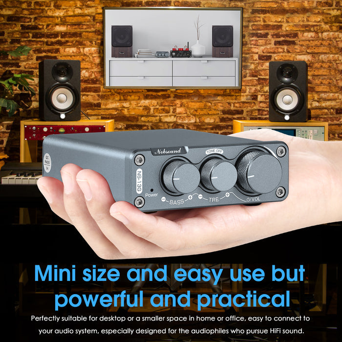 Nobsound NS-13G Mini 2.0 Channel Digital Amplifier HiFi Home Desktop Audio Amp 100W+100W