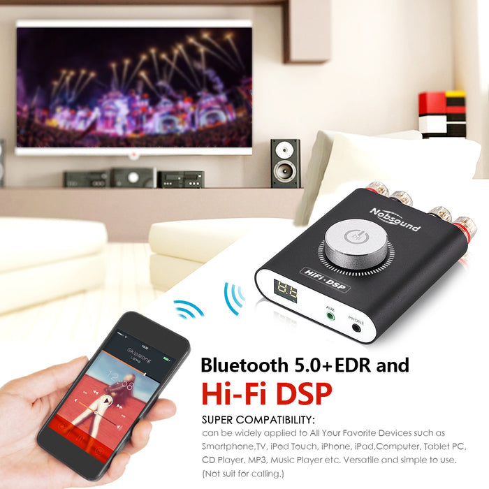 Nobsound NS-20G Mini Bluetooth 5.0 Digital Amplifier HiFi Stereo Headphone Amp 100W+100W