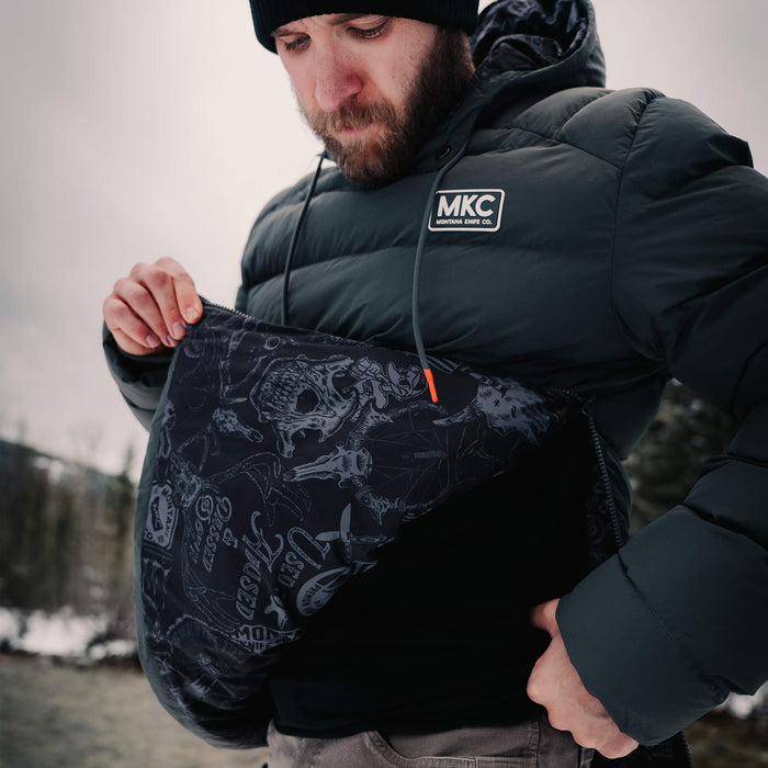 OBERLIN PULLOVER PUFFY JACKET - CHARCOAL