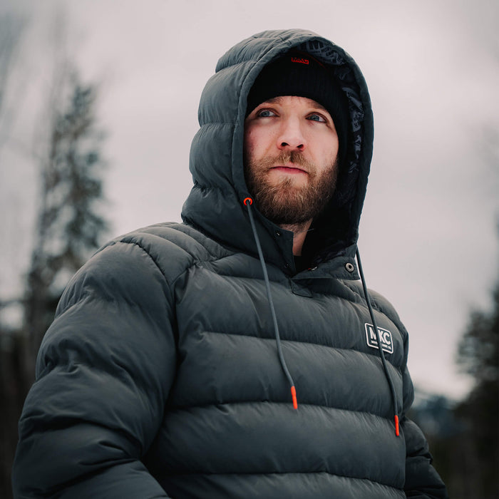 OBERLIN PULLOVER PUFFY JACKET - CHARCOAL
