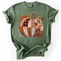 Patchwork Pumpkin Short Sleeve T-Shirt