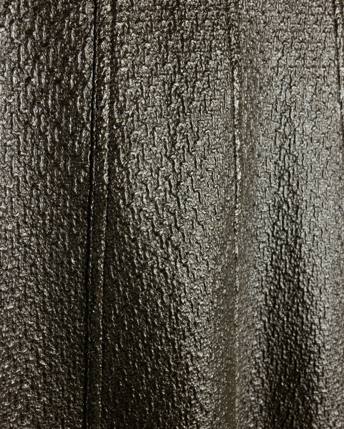 Pike Paneled Textured Leather Midi Skirt