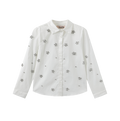 Poplin Blouse With Jewels - Junees