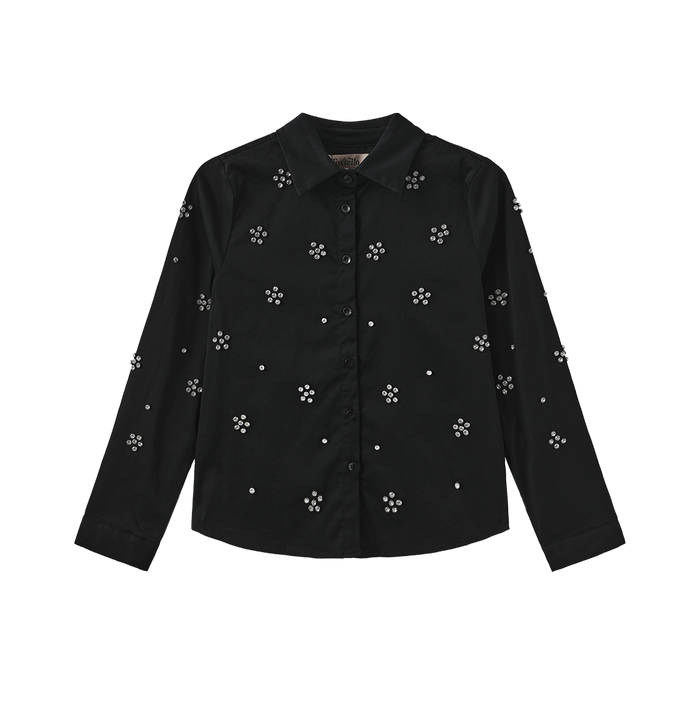 Poplin Blouse With Jewels - Junees