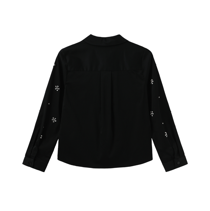 Poplin Blouse With Jewels - Junees