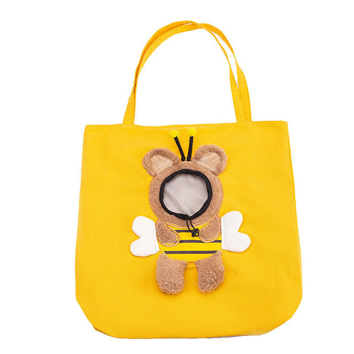 Portable Canvas Pet Carrier Tote Bag