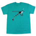 Retro Frog Adult Jade Green T-shirt