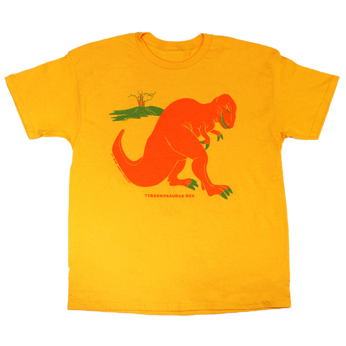 Retro Tyrannosaurus Rex Youth Gold T-shirt