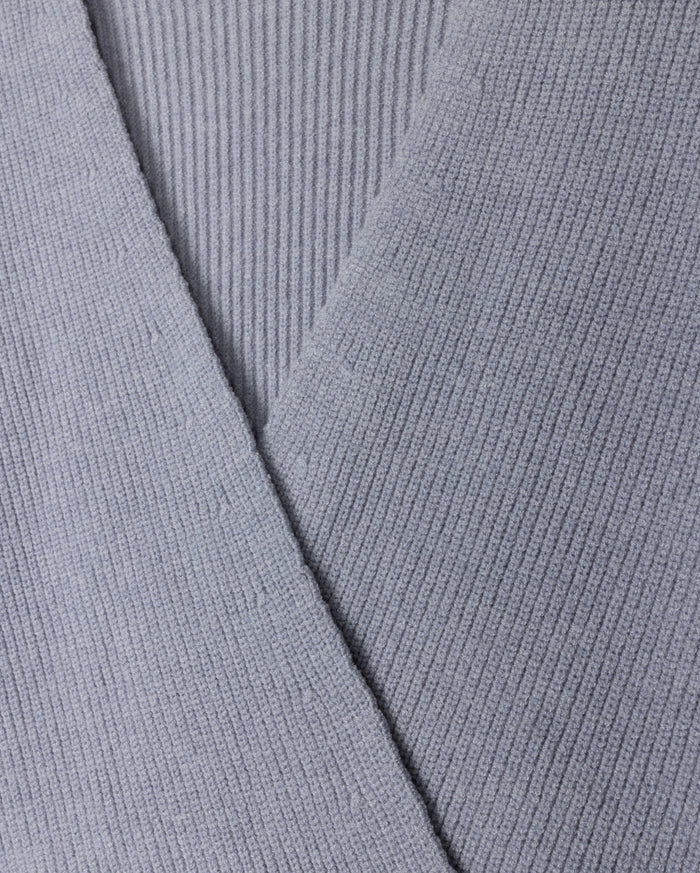 Ribbed Cross Over Knit Top - Junees