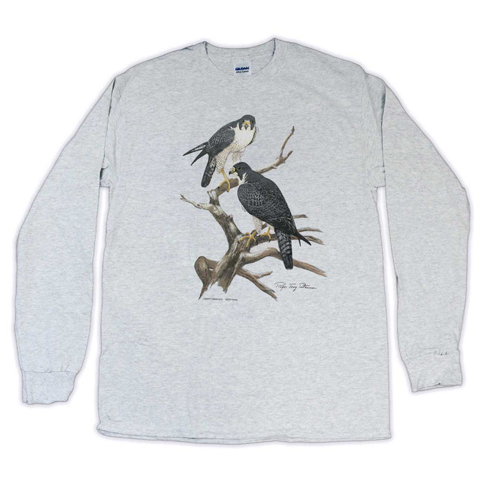 Roger Tory Peterson Peregrines Adult Ash Long Sleeve T-shirt