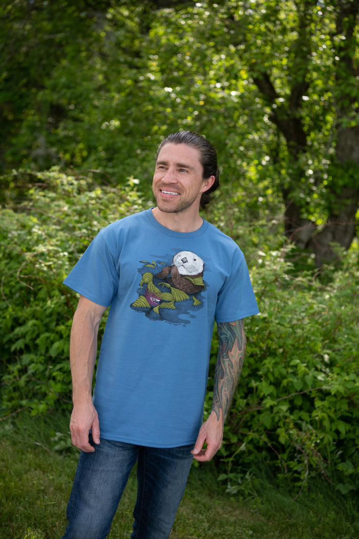 Sea Otter Adult Denim T-shirt