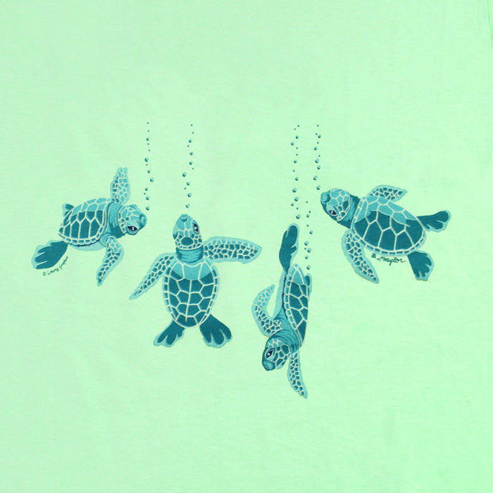 Sea Turtle Babies Youth Mint T-shirt