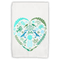 Seacoast Heart White Tea Towel