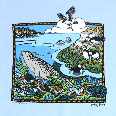 Shore Scene Youth Light Blue T-shirt