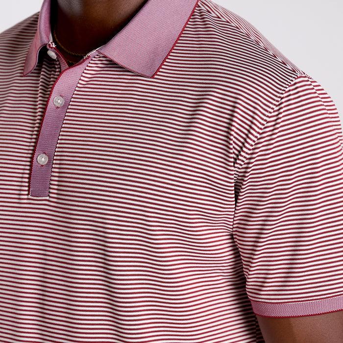 Slipknot Stripe Polo in Boysenberry