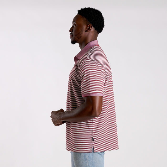 Slipknot Stripe Polo in Boysenberry