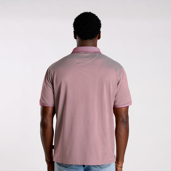Slipknot Stripe Polo in Boysenberry