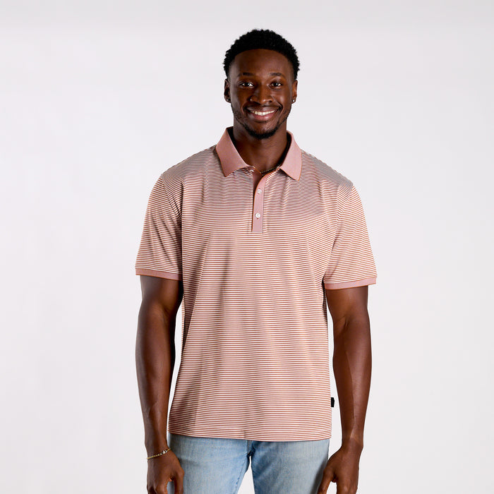 Slipknot Stripe Polo in Camel
