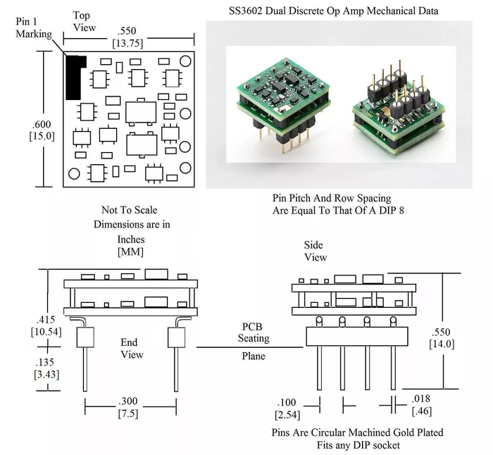 Sparkos Labs SS3602 Discrete Dual Op Amp (1PC)