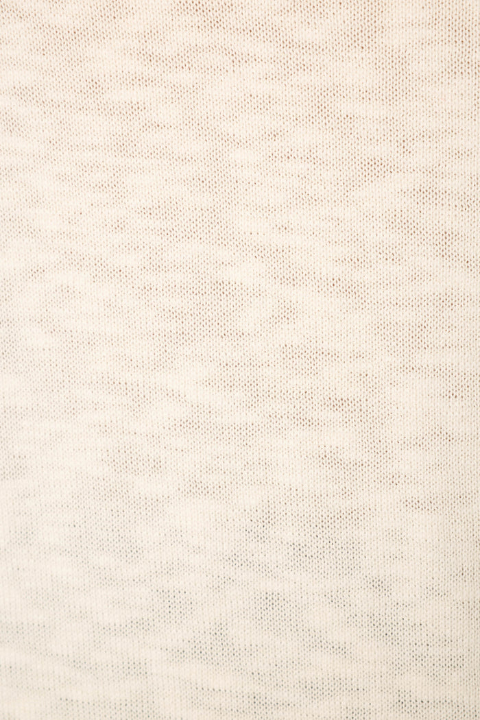 Light beige, fine knit fabric with small, evenly spaced holes and a softly textured, slightly uneven surface.