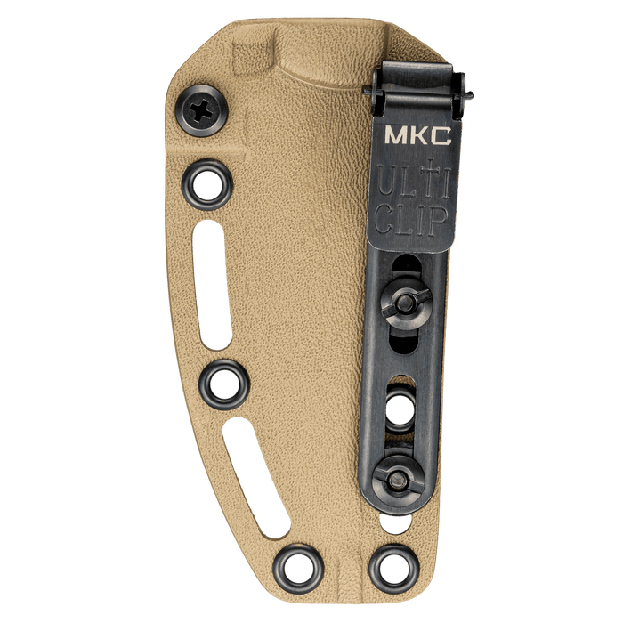 Tactical Speedgoat Kydex sheath in Flat Dark Earth with UltiClip for secure attachment and durability.
