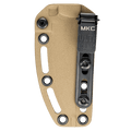 Tactical Speedgoat Kydex sheath in Flat Dark Earth with UltiClip for secure attachment and durability.