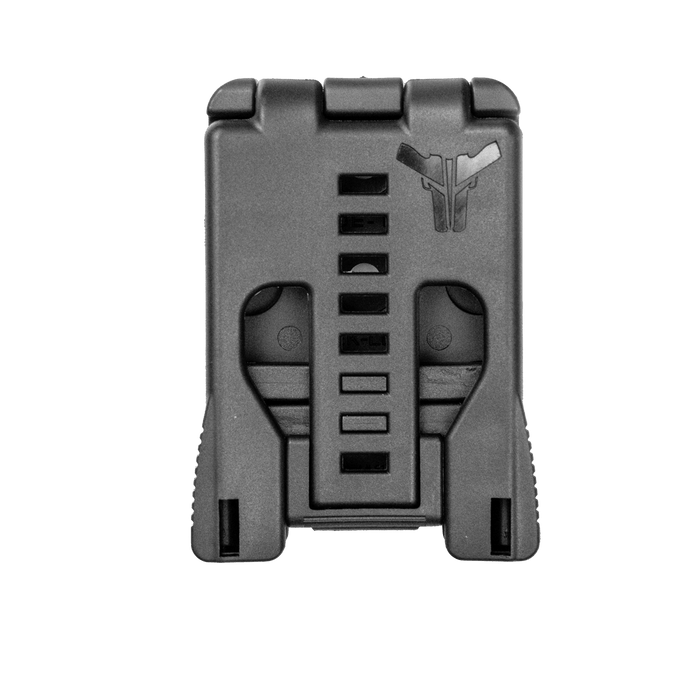 TEK-LOK belt attachment designed for secure and versatile knife carrying, ideal for outdoor and tactical use.