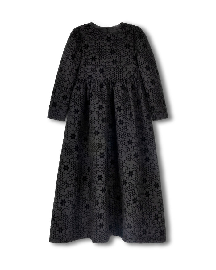 Textured Floral Tone On Tone Gown - Junees