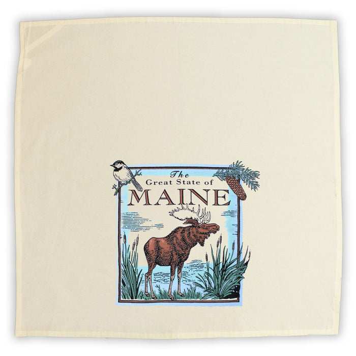 The Great State Of Maine Natural Tea Towel