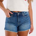 The Levy Dark Wash Denim Shorts