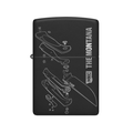 Black Zippo lighter featuring an illustration of a knife's internal components, labeled "THE MONTANA" and "MKC.