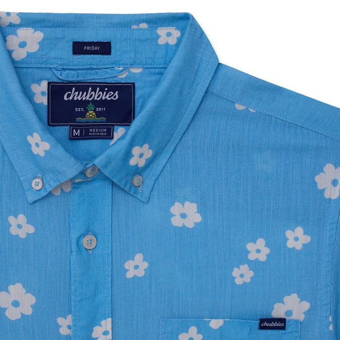 The Sun-Dried Blossom Resort Weave Short Sleeve Button Down Shirt