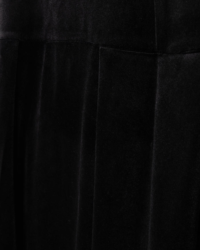 Velour Drop Waist Pleat Skirt - Junees