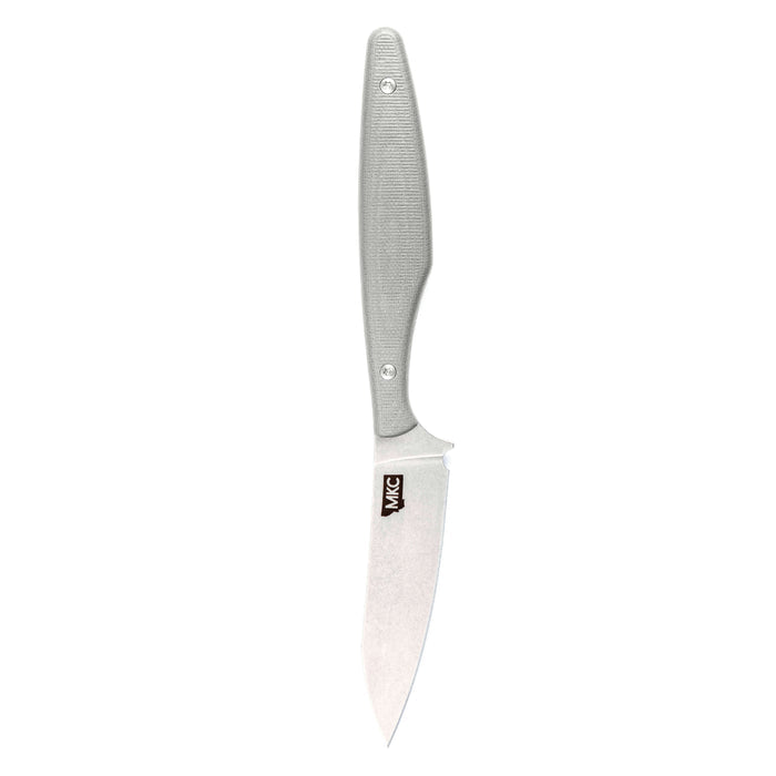 Grey WESTSLOPE knife with a sleek blade and ergonomic handle, designed for precision and durability in outdoor tasks.