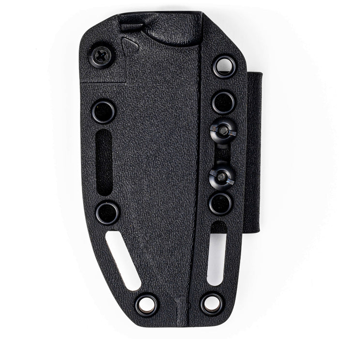 Kydex sheath for Whitetail knife, designed for secure storage and easy access, ideal for outdoor and hunting use.