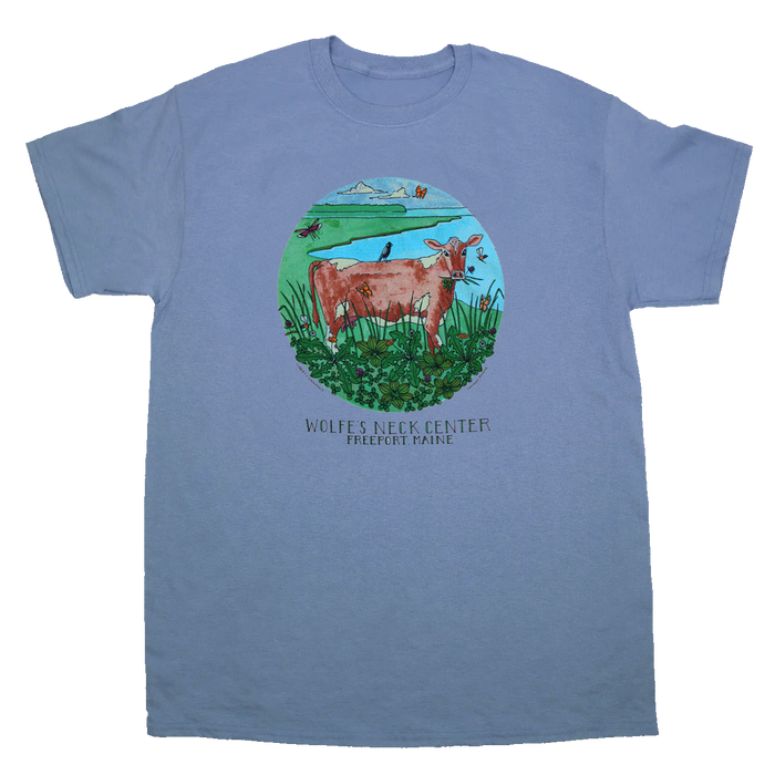Wolfe's Neck Cow Adult Stone Blue T-shirt