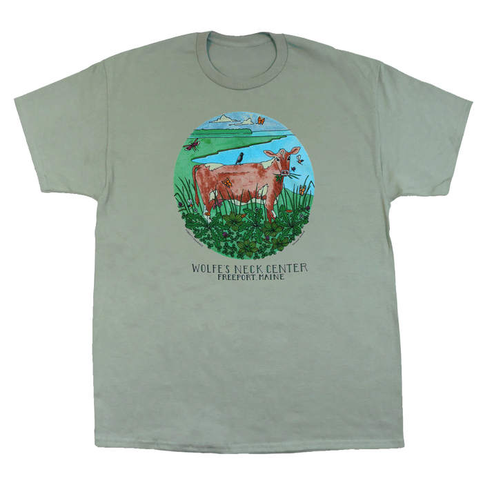 Wolfe's Neck Cow Sage Green T-shirt