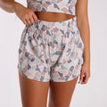 Women's High Waisted Volley Shorts in Flora Forest Camo