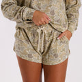 Women's Revive Lounge Shorts in Forest Camo Desert