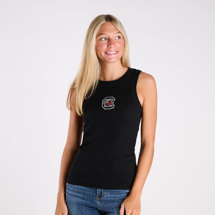 Women's South Carolina Gamecocks Ribbed Tank Top